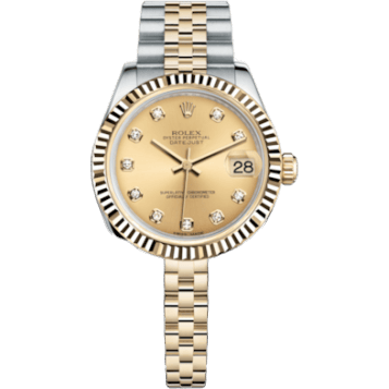Rolex Datejust 31 Rolesor Yellow Fluted / Jubilee / Champagne Diamond 178273-0002