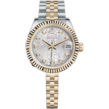 Rolex Datejust 31 Rolesor Yellow Fluted / Jubilee / Silver Computer 178273-0006