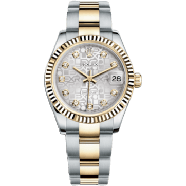Rolex Datejust 31 Rolesor Yellow Fluted / Oyster / Silver Computer 178273-0010