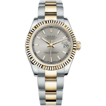 Rolex Datejust 31 Rolesor Yellow Fluted / Oyster / Silver 178273-0011