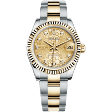 Rolex Datejust 31 Rolesor Yellow Fluted / Oyster / Champagne Computer 178273-0043