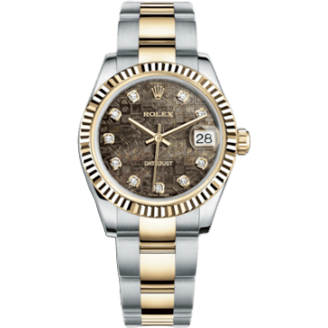 Rolex Datejust 31 Rolesor Yellow Fluted / Oyster / Black MOP Computer 178273-0061