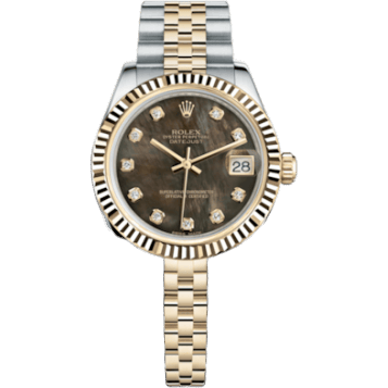 Rolex Datejust 31 Rolesor Yellow Fluted / Jubilee / Black MOP 178273-0083