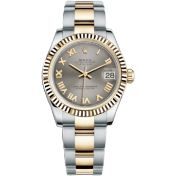 Rolex Datejust 31 Rolesor Yellow Fluted / Oyster / Steel Roman 178273-0088