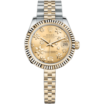 Rolex Datejust 31 Rolesor Yellow Fluted / Jubilee / Champagne Floral 178273-0092