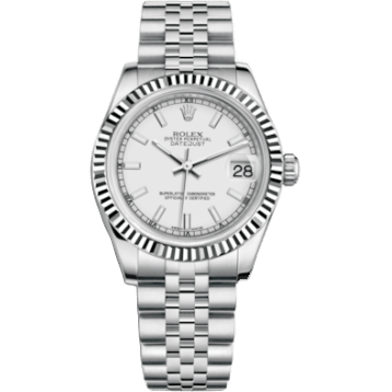 Rolex Datejust 31 Stainless Steel Fluted / Jubilee / White 178274-0008