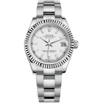 Rolex Datejust 31 Stainless Steel Fluted / Oyster / White 178274-0024
