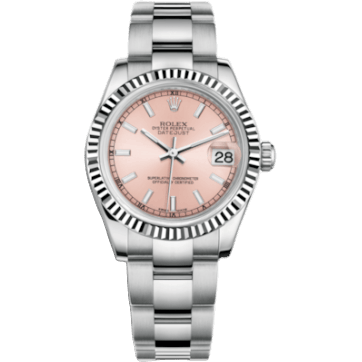 Rolex Datejust 31 Stainless Steel Fluted / Oyster / Pink 178274-0027