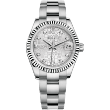 Rolex Datejust 31 Stainless Steel Fluted / Oyster / Silver Computer 178274-0029
