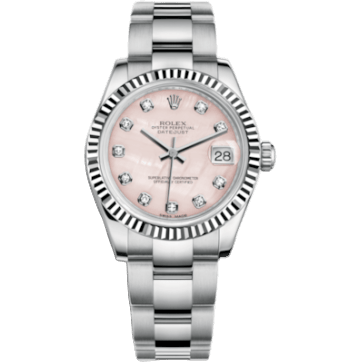 Rolex Datejust 31 Stainless Steel Fluted / Oyster / Pink MOP 178274-0040