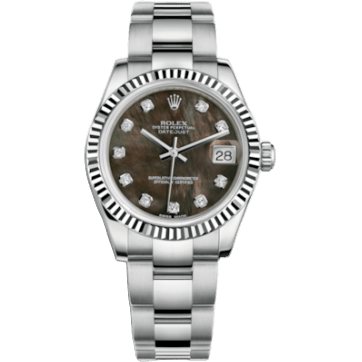 Rolex Datejust 31 Stainless Steel Fluted / Oyster / Black MOP 178274-0051