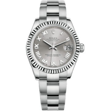 Rolex Datejust 31 Stainless Steel Fluted / Oyster / Rhodium Roman 178274-0062