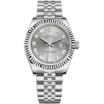 Rolex Datejust 31 Stainless Steel Fluted / Jubilee / Rhodium Roman 178274-0063