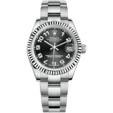 Rolex Datejust 31 Stainless Steel Fluted / Oyster / Black - Arabic 178274-0064
