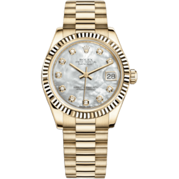 Rolex Datejust 31 Yellow Gold Fluted / President / MOP 178278-0010