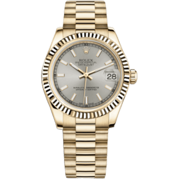 Rolex Datejust 31 Yellow Gold Fluted / President / Silver 178278-0028