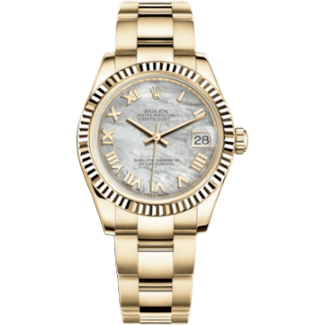 Rolex Datejust 31 Yellow Gold Fluted / Oyster / MOP Roman 178278-0041