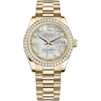 Rolex Datejust 31 Yellow Gold Diamond / President / MOP Roman 178288-0025