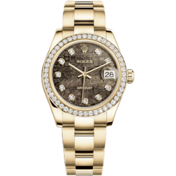 Rolex Datejust 31 Yellow Gold Diamond / Oyster / Black MOP Computer 178288-0066