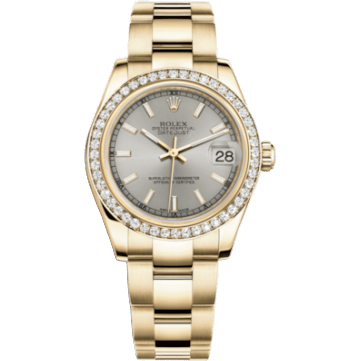 Rolex Datejust 31 Yellow Gold Diamond / Oyster / Silver 178288-0083