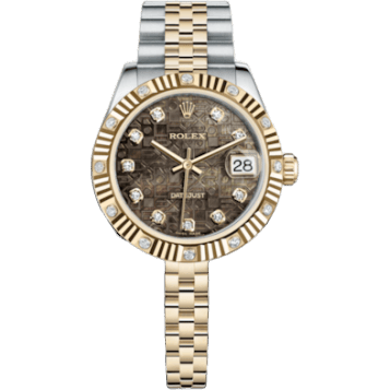 Rolex Datejust 31 Rolesor Yellow Fluted Diamond / Jubilee / Black MOP Computer 178313-0026