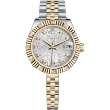 Rolex Datejust 31 Rolesor Fluted Diamond / Jubilee / Silver Computer 178313-0028
