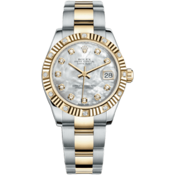 Rolex Datejust 31 Rolesor Yellow Fluted Diamond / Oyster / MOP 178313-0032