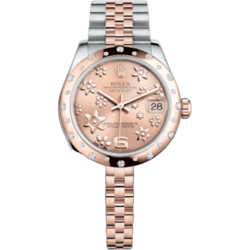 Datejust 31 Rolesor Everose Domed Diamond / Jubilee / Pink Floral