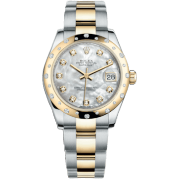 Rolex Datejust 31 Rolesor Yellow Domed Diamond / Oyster / MOP Diamond 178343-0006