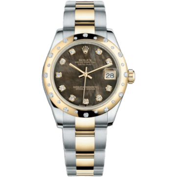 Rolex Datejust 31 Rolesor Yellow Domed Diamond / Oyster / Black MOP 178343-0008