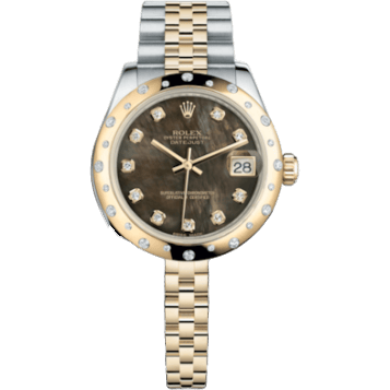 Rolex Datejust 31 Rolesor Yellow Domed Diamond / Jubilee / Black MOP 178343-0010
