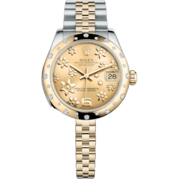 Rolex Datejust 31 Rolesor Yellow Domed Diamond / Jubilee / Champagne Floral 178343-0013