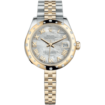 Rolex Datejust 31 Rolesor Yellow Domed Diamond / Jubilee / MOP Roman 178343-0015