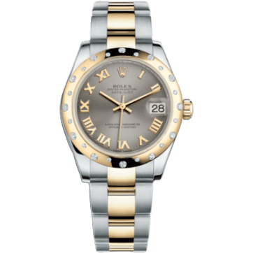 Rolex Datejust 31 Rolesor Yellow Domed Diamond / Oyster / Steel Roman 178343-0036