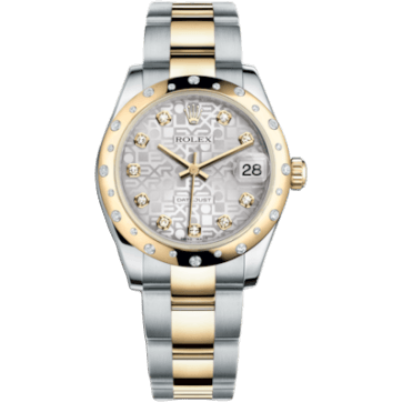 Rolex Datejust 31 Rolesor Yellow Domed Diamond / Oyster / Silver Computer 178343-0043