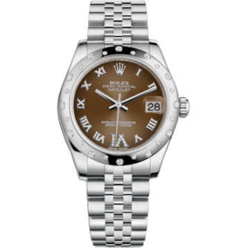 Rolex Datejust 31 Stainless Steel Domed Diamond / Jubilee / Bronze - Roman 178344-0001