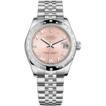 Rolex Datejust 31 Stainless Steel Domed Diamond / Jubilee / Pink - Roman 178344-0019