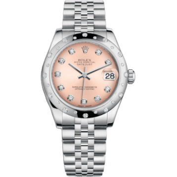 Rolex Datejust 31 Stainless Steel Domed Diamond / Jubilee / Pink - Diamond 178344-0023