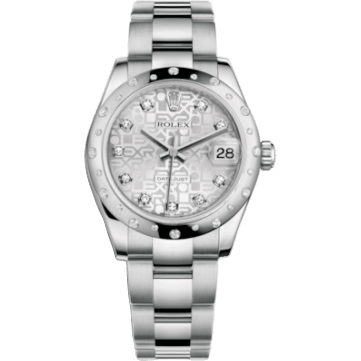 Rolex Datejust 31 Stainless Steel Domed Diamond / Oyster / Silver Computer 178344-0031