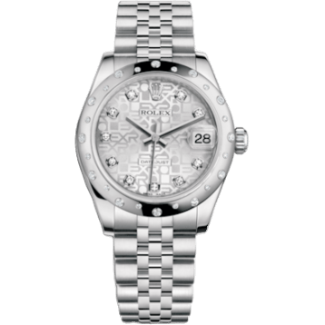 Rolex Datejust 31 Stainless Steel Domed Diamond / Jubilee / Silver Computer 178344-0059