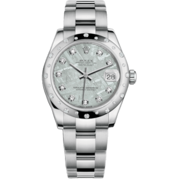 Rolex Datejust 31 Stainless Steel Domed Diamond / Oyster / Meteorite 178344-0066