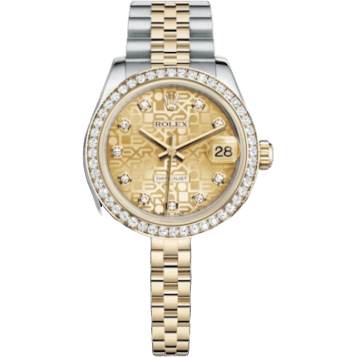 Rolex Datejust 31 Rolesor Yellow Diamond / Jubilee / Champagne Computer 178383-0002