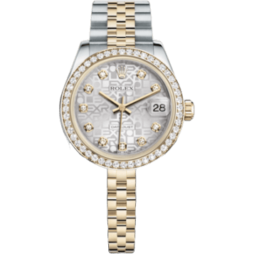 Rolex Datejust 31 Rolesor Yellow Diamond / Jubilee / Silver Computer 178383-0010