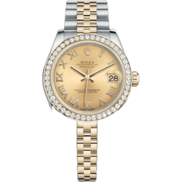 Rolex Datejust 31 Rolesor Yellow Diamond / Jubilee / Champagne Roman 178383-0011