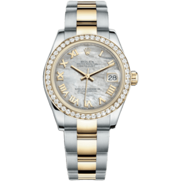 Rolex Datejust 31 Rolesor Yellow Diamond / Oyster / MOP Roman 178383-0015