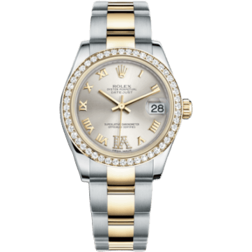 Rolex Datejust 31 Rolesor Yellow Diamond / Oyster / Silver Roman 178383-0019
