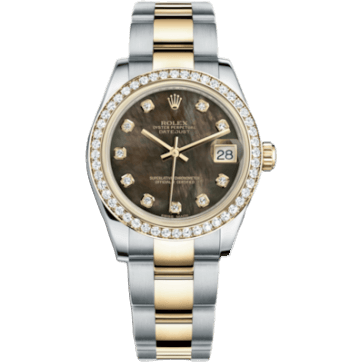Rolex Datejust 31 Rolesor Yellow Diamond / Oyster / Black MOP 178383-0021
