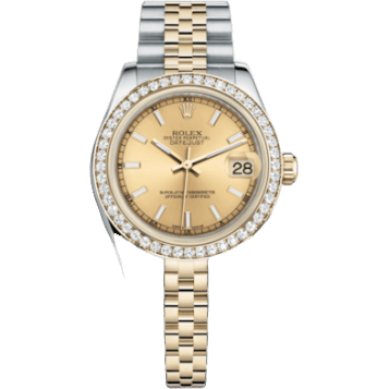 Rolex Datejust 31 Rolesor Yellow Diamond / Jubilee / Champagne 178383-0027