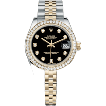 Rolex Datejust 31 Rolesor Yellow Diamond / Jubilee / Black Diamond 178383-0034