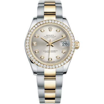 Rolex Datejust 31 Rolesor Yellow Diamond / Oyster / Silver Diamond 178383-0041